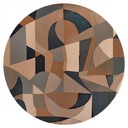 Muursticker Silent Arch - Geometrische Bogen - Sir Edward x Grigory Gladarev - Rond