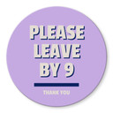 Glasbillede - Please leave by 9 - Fritsch