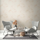 Tapeta w kwiaty - liście tapety z włókniny bez PVC A.S. Création Beige White Nature 386633