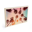 Plakat drewniany California Dreaming z widokiem na palmę - Hugonnard