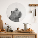 Billede Capybara Morgen Kaffe - Korenkova - Alu-Dibond Rund