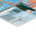 Acrylglasbild Abstraktes Farbspiel blau orange - Cheney