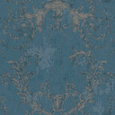 A.S. Création History of Art Papier peint baroque Bleu, Argent