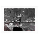 Plakat Banksy'ego w Ukrainie - Tancerka akrobatyczna