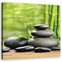 Canvasbillede, bambussten Zen Spa