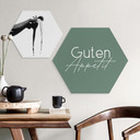 Hexagon Wandbild Guten Appetit - Alu-Dibond