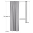 Homing Fertigschal mit verdeckten Schlaufen Allen kiesel -  2,45 x 1,4 m