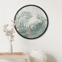 Plakat Jungle Leaves Green Watercolour - Bloomery Decor - okrągły