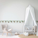 Tapet, non-woven Kids Walls tapet hvid, grøn, brun