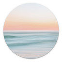 Wanddecoratie Abstracte Zeegolven Pastel - Botha - Alu-Dibond Rond