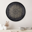 Elegancki Plakat Mandala w kolorze czarnym i złotym - Bloomery Decor - Okrągły