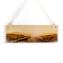 Houten Bordje - Sunset at the Beach