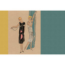 Fotomural Paredes de Patel 3 Parisienne 2 azul, beige, amarillo, negro