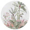 Naklejka na ścianę Tropikalna idylla z niebieskim kolibrem - Bloomery Decor - Okrągła