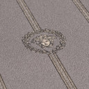 Versace Tapeta z włókniny I Love Barokowe paski Medusa Taupe Silver luksusowy