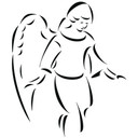 Sticker mural - Ange 4
