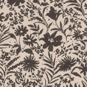 blomstret og non-woven tapet Paraiso sort