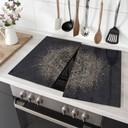 Kogeplade Elegant mandala i sort og guld - Bloomery Decor