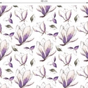 Tapet med mønster - illustrerede blomster - violet