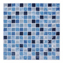 Carrelage adhésif mosaïque, bleu océan - Set de 4 en 30,5 x 30,5 cm