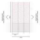 Blomstermønster pink - vintage stil med træpanel - udvideligt Ikke-vævet tapet