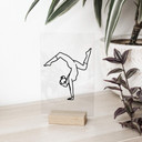 Borddisplay Yoga - Håndstand - Line Art