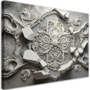 Canvasbillede, Grå abstraktion 3D