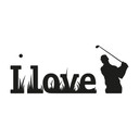 I love golf wallsticker