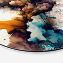 Tableau sur alu-Dibond rond Mauro - Une explosion de couleurs en automne