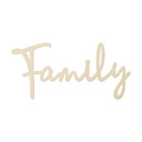 drewniany napis 3D Family - drewno topoli