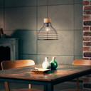 Pendelleuchte Annelie, braun, 135 x 35 cm, Holz Pendellampe