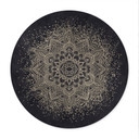 Elegancki Plakat Mandala w kolorze czarnym i złotym - Bloomery Decor - Okrągły