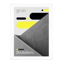 Poster Brutalisme Design Geel Grijs - Sub88 Studio