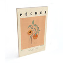 Plakat drewniany Soczyste brzoskwinie - Ilustracja Ivy Green