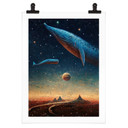 Plakat Heine - Dwa wieloryby w kosmosie - Astro Cruise
