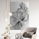 Geborsteld Alu-Dibond met goud-, zilver- & kopereffect - Florale lijnkunst - Treechild
