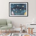 Plakatowa kosmiczna przygoda z astronautami - Oliver Robins