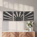 Dekoracja ścienna MDF - Boho sunset (3 sztuki)