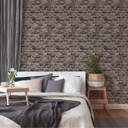 murstenstapet gråbrun beige - fleecetapet steneffekt - industrielt tapet