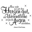 Wandtattoo Man sieht nur mit dem Herzen gut 2