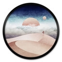Poster Paysage Désertique au Coucher du Soleil - Tunaboylu - Rond