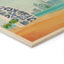 Plakat drewniany plaży w Dubaju - Burj Al Arab - Rivers