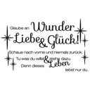 Wandtattoo Glaube an Wunder, Liebe und Glück + Leuchtsterne