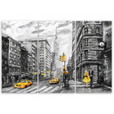 3 stykke lærredstryk, New York Taxi USA Akryl