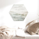 Wanddecoratie Misty Mountain Landschap Aquarel - Ms Tiff - Alu-Dibond