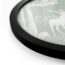 Plakat Forest Idyll in Green - Oasis for Wildlife - Kikki Belle - Round