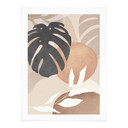 Plakat Botanika Roślina Boho Monstera w naturalnych odcieniach - Melloi Art Prints