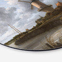 Tableau sur alu-Dibond rond Ruisdael - Le moulin à vent de Wijk