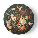 Rundes Leinwandbild Retro Vintage Blumen