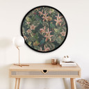 Plakat dżungla z papugami nocna zieleń - Bloomery Decor - Okrągły